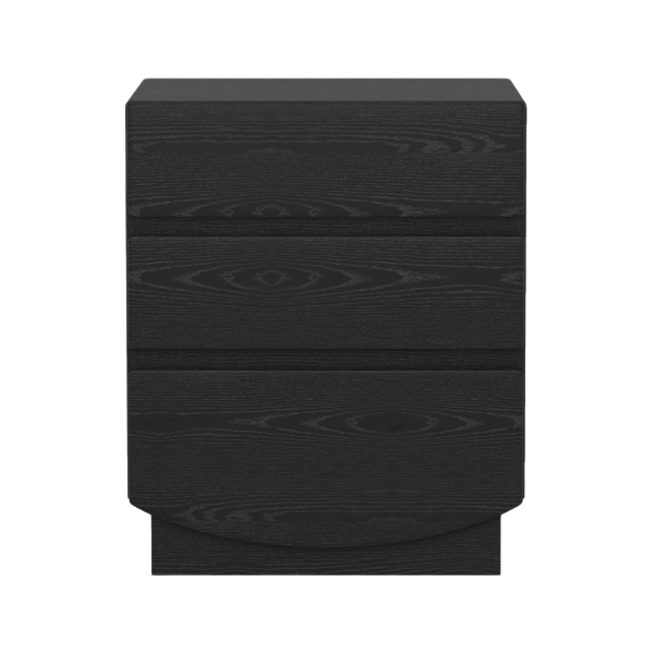 Ardea 20" Nightstand in Black (3-Drawer)