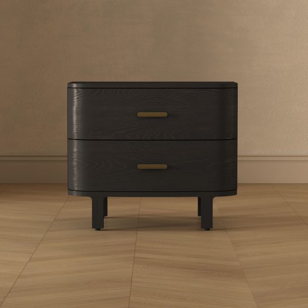 Solara 30" Solid Wood Nightstand (2-Drawer)