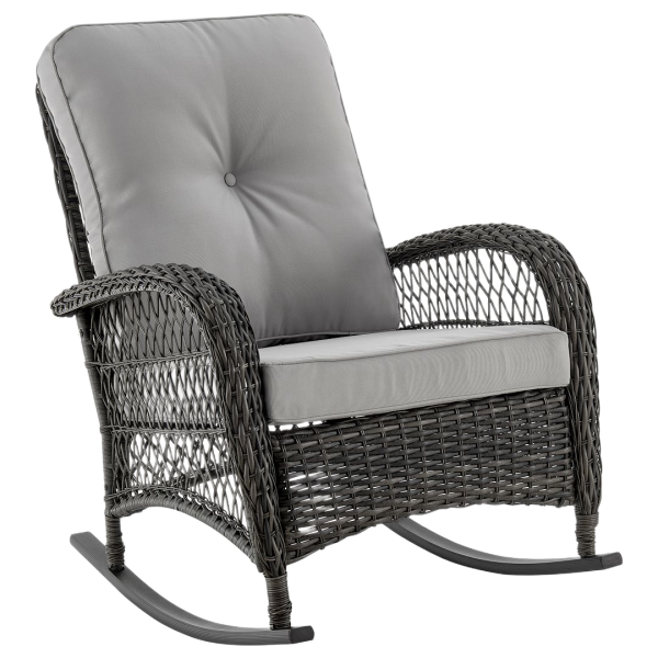 Fruttuo Upholstered Rocking Chair in Weathered Grey