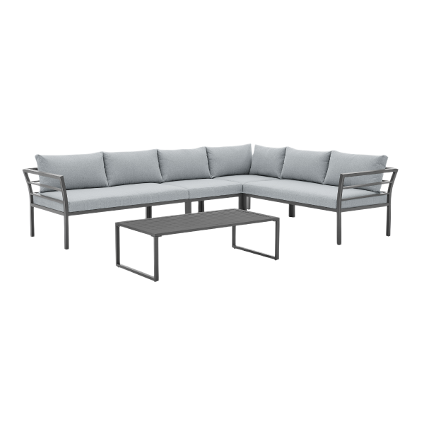 Sunnyside 5-Piece Conversation Set in Weathered Grey