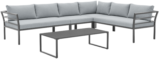 Sunnyside 5-Piece Conversation Set in Weathered Grey