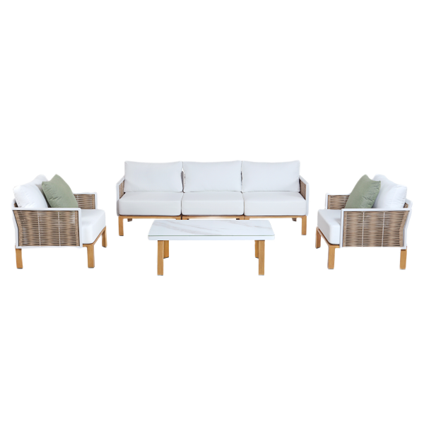 Vine 4-Piece Conversation Set in White