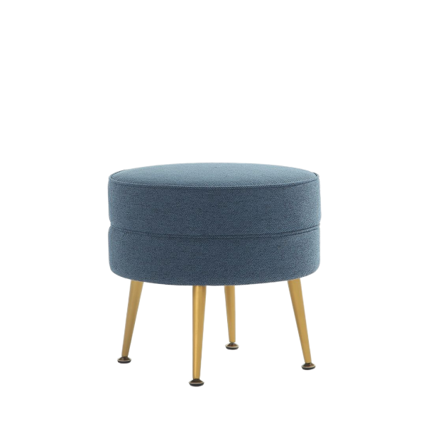 Bailey Upholstered Accent Ottoman in Blue