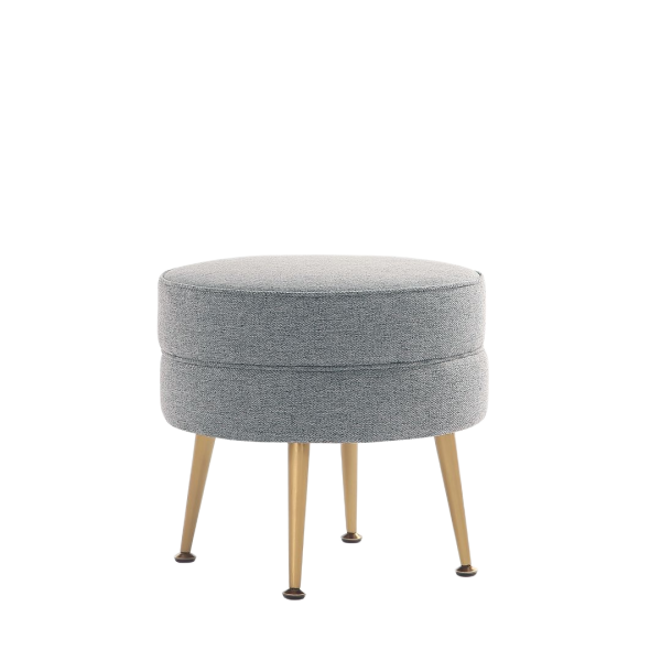 Bailey Upholstered Accent Ottoman in Weathered Grey