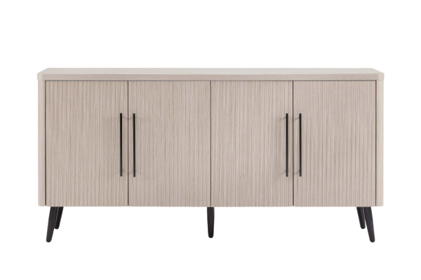 Jodie 65" Fluted Sideboard in Whitewashed Oak