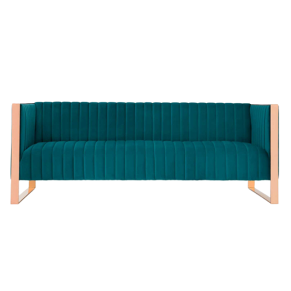 Trillium 83" Velvet Sofa in Teal