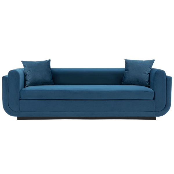 Edmonda 91" Velvet Sofa in Sapphire Blue