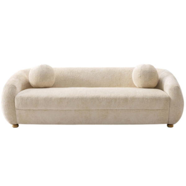 Tribeca 86" Chenille Sofa in Cream