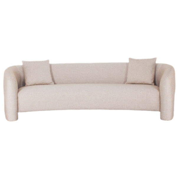 Sylvia 104" Tweed Sofa in Ivory