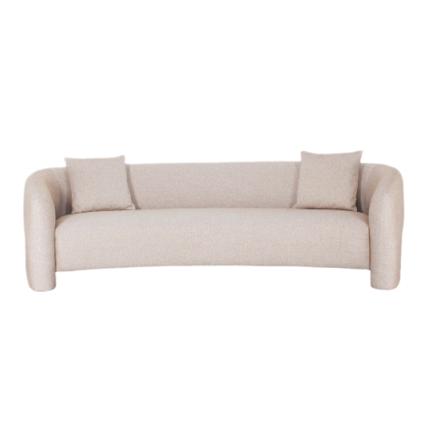 Sylvia 104" Tweed Sofa in Gold Dust