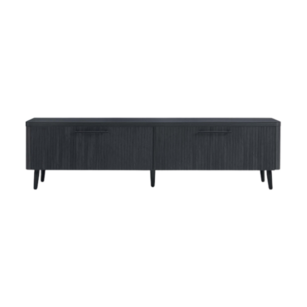 Jodie 69" Fluted TV Stand in Charcoal Grey