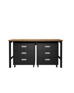 3-Piece Fortress Mobile Space-Saving Garage Cabinet and Worktable 6.0