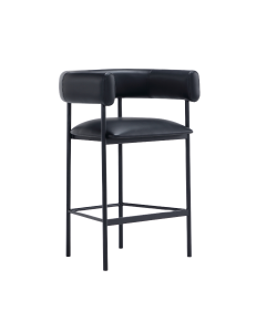 Onda Metal Vegan Leather Counter Stool