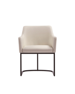 Serena Metal Vegan Leather Armchair