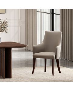 Connie Wood Vegan Leather and Velvet Armchair