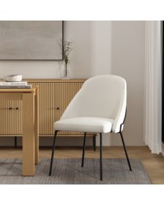 Gracie Metal Vegan Leather Dining Chair