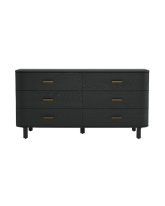 Solara 68" Solid Wood Dresser (6-Drawer)