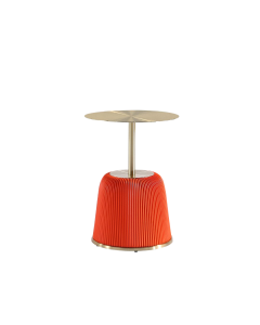 Anderson Metal Top Upholstered End Table