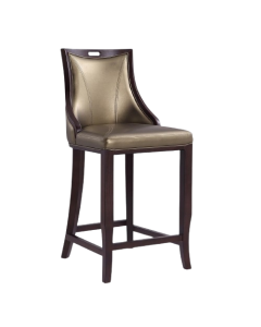 Emperor Wood Upholstered Barstool