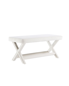 Abigail Mid-Century Modern Velvet Upholstered Double Bench